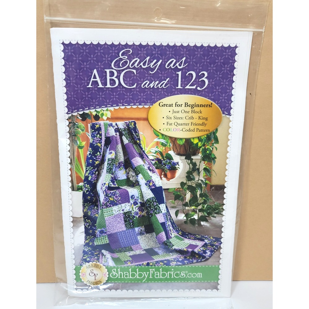 Shabby Fabrics Easy as ABC and 123 Quilt Pattern Jennifer Bosworth SF48555 New